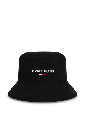כובע באקט שחור עם לוגו רקום TOMMY HILFIGER