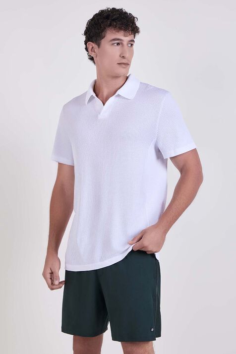 Textured Seamless Polo Shirt