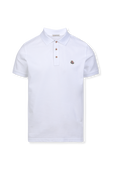 Slim Fit Polo Shirt in White MONCLER