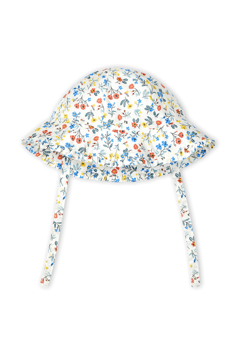 גילאי 3-24 חודשים כובע באקט לבן פרחוני PETIT BATEAU
