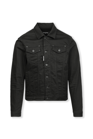 Icon Black Denim Jacket in Black DSQUARED2