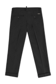 גילאי 4-16 מכנסיים מחוייטים בשחור DSQUARED2 KIDS