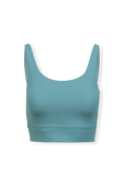 תמונה קידמית של Yoga Luxe Infinalon Crop Top in Blue