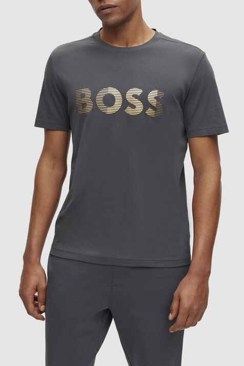 חולצת טי מכותנה BOSS