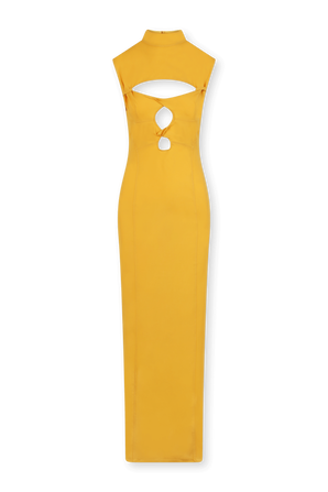 שמלת מקסי טוויסט צהובה JACQUEMUS