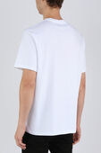 חולצת טי קצרה ולבנה עם לוגו AMIRI