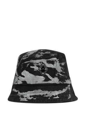 Diamond Bucket Hat in Black and Grey A COLD WALL