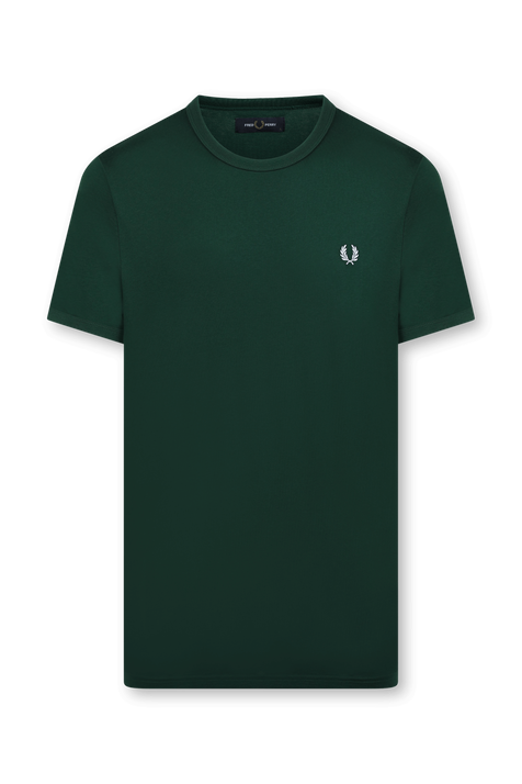 Ringer T-Shirt in Green FRED PERRY