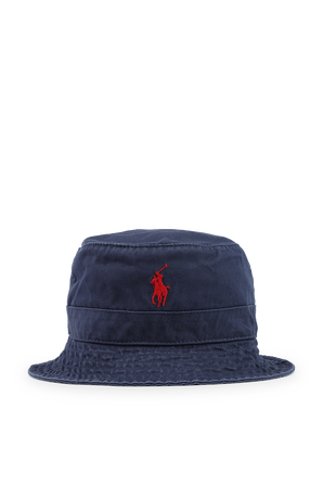 Bucket Hat in Blue POLO RALPH LAUREN