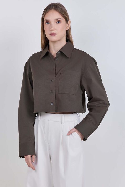 Cropped Poplin Button-Up Top LULULEMON
