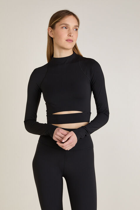 Nulux High-Neck Cropped Track Long-Sleeve
