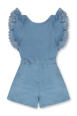 גילאי 14 אוברול כחול עם עיטורי מלמלה CHLOE KIDS