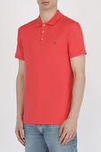תמונת דוגמן קידמית של Slim Fit Stretch Mesh Polo Shirt in Red