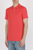Slim Fit Stretch Mesh Polo Shirt in Red POLO RALPH LAUREN