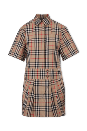 Short Sleeve Vintage Check Shirt Dress BURBERRY