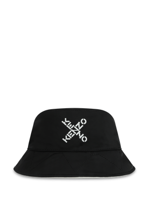 כובע באקט שחור עם לוגו KENZO
