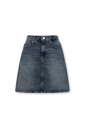 חצאית ג'ינס מיני כחולה בגזרה גבוהה CALVIN KLEIN