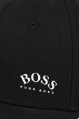 Logo Print Baseball Cap in Black BOSS