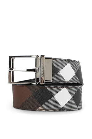 Louis Check Belt in Brown BURBERRY