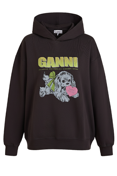 סווטשירט קפוצ'ון כותנה GANNI