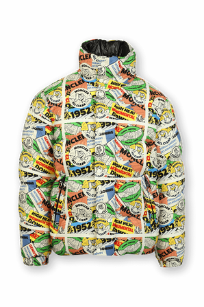 מעיל פאפר דו צדדי בדגומה צבעונית MONCLER