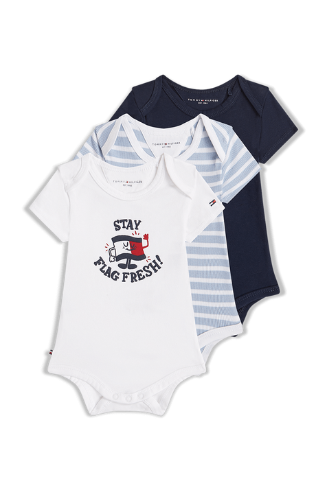 מארז שלושה בגדי גוף TOMMY HILFIGER KIDS