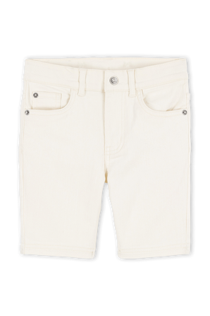 גילאי 3-5 מכנסי ג'ינס קצרים לבנים PETIT BATEAU