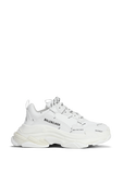 נעלי טריפל אס עם לוגו אול אובר בצבע לבן BALENCIAGA