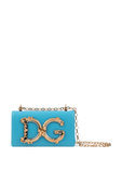 תמונה קידמית של DG Girls phone bag in Light Blue Leather