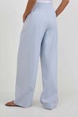 תמונת דוגמן אחורית של Stretch Woven Ruffle-Waist Wide-Leg Pant