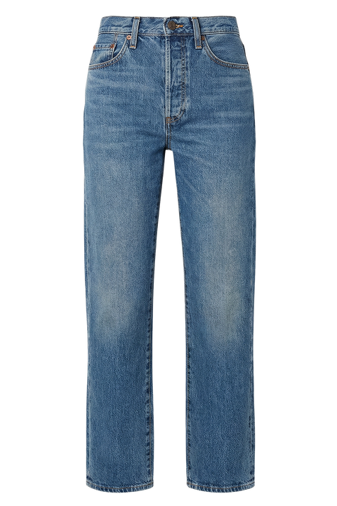 מכנסי ג'ינס בגזרה ישרה