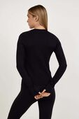 תמונת דוגמן אחורית של Rest Less Variegated Ribbed Pullover
