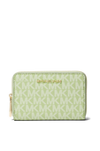 תיק צד מיני מעור בגוון ירוק עדין עם אבזם לוגו זהב MICHAEL KORS
