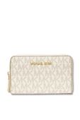Small Logo Wallet In White Monogram MICHAEL KORS