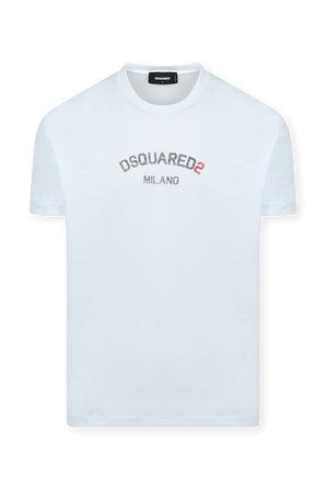 חולצת לוגו לבנה DSQUARED2