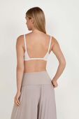 תמונת דוגמן אחורית של Ribbed Cami-Strap Bra Light Support, B/C Cup