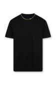 חולצת טי שחורה עם שרשרת לולאות זהובה GIVENCHY