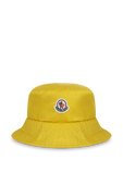 כובע באקט צהוב עם לוגו פאץ' MONCLER