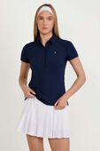 תמונת דוגמן קידמית של Quick-Dry Short-Sleeve Polo Shirt Straight Hem