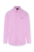 חולצה מכופתרת מכותנה עם לוגו רקום POLO RALPH LAUREN