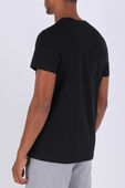 Balmain Print Collar Tshirt in Black BALMAIN