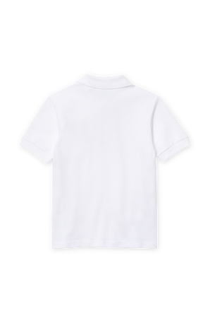 גילאי 2-10 חולצת פולו סנופי בצבע לבן LACOSTE KIDS