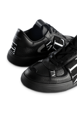 VLTN Sneakers with Bands in Black Leather VALENTINO GARAVANI