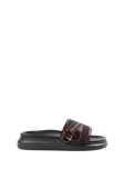 סנדלי סליידס עם רצועות לוגו ALEXANDER MCQUEEN