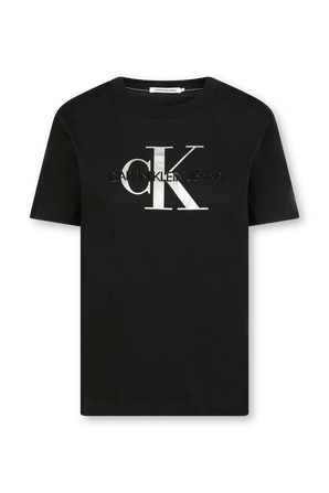 חולצת טי עם מונוגרמת לוגו גלוסית בגוון שחור CALVIN KLEIN
