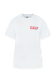 חולצת טי לבנה עם לוגו אדום SPORTY & RICH