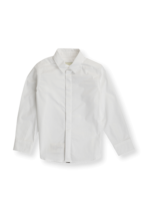 גילאי 8-12 חולצת כפתורים קלאסית עם דיטייל לוגו בדש FENDI KIDS