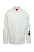 תמונה קידמית של Rose Button Shirt in White