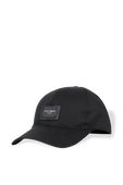 תמונה קידמית של Branded Tag Baseball Cap in Black