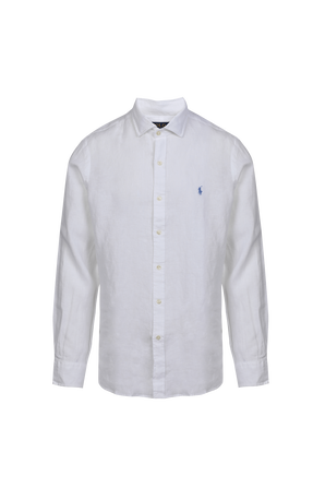 Classic Fit Linen Shirt in White POLO RALPH LAUREN